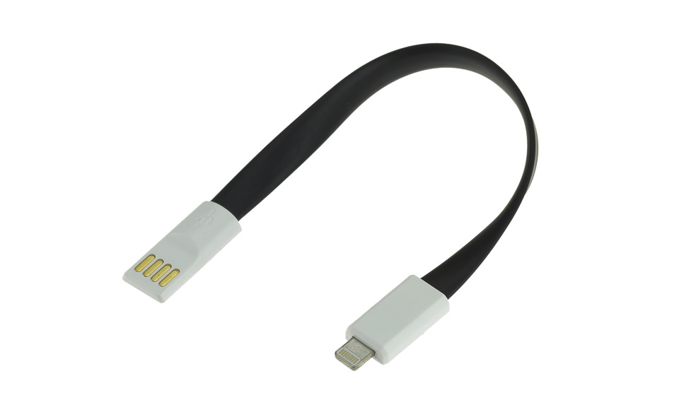 Cavo 20 cm: Lightning > USB per apple iPhone 5 5s 6 con teste magnetiche, nero