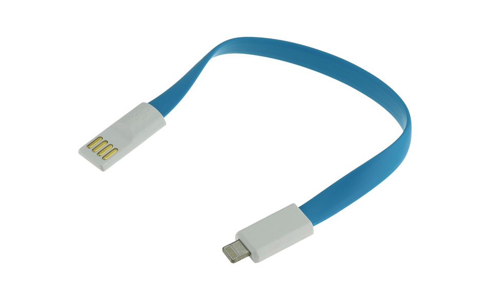 Cavo 20 cm:  Lightning > USB per apple iPhone 5 5s 6 con teste magnetiche, blu