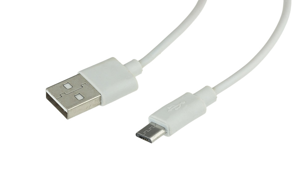 Cavo USB [ Micro USB B maschio > USB A maschio ] 3 metri, Bianco