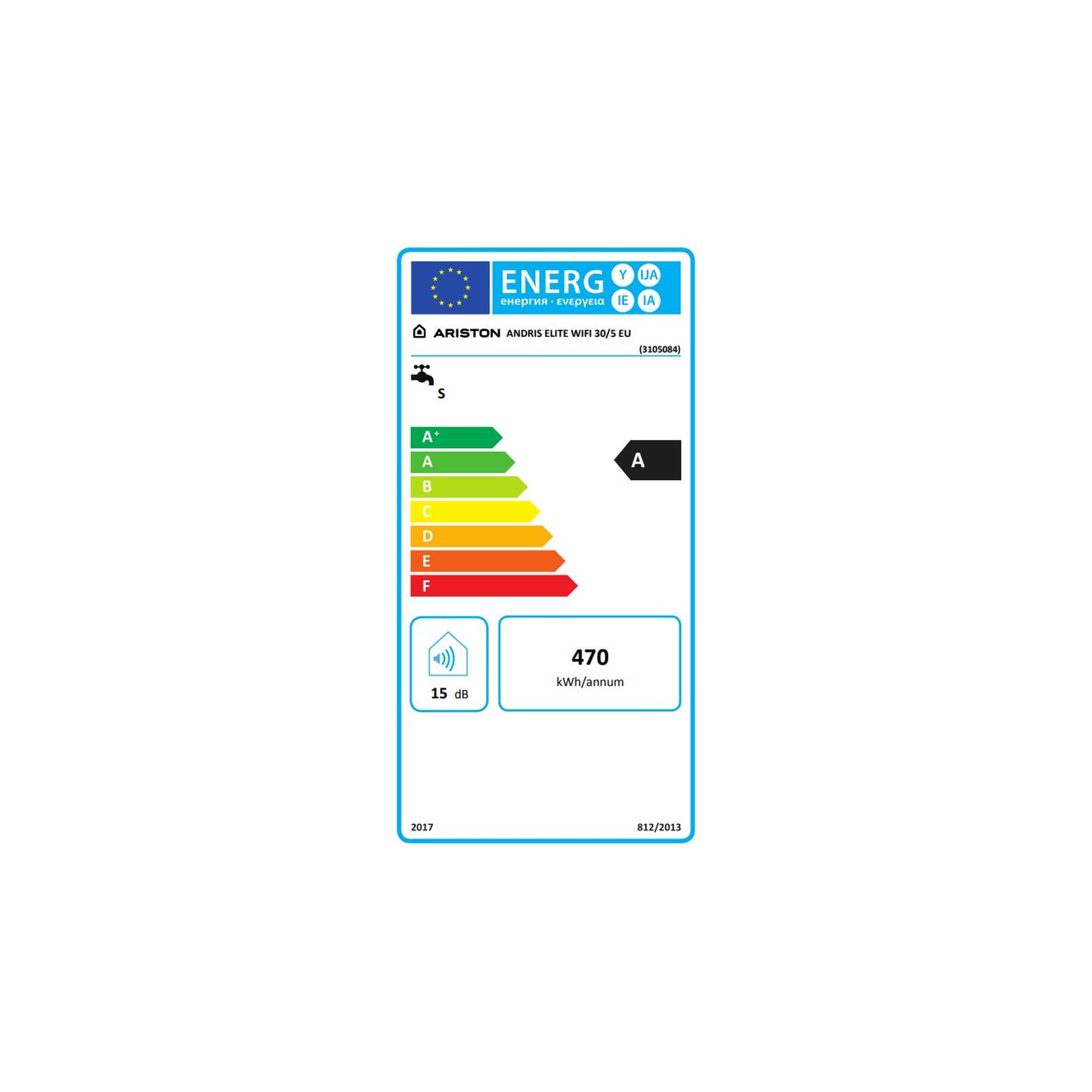 Scaldabagno Elettrico ad Accumulo Andris Elite WiFi Ariston Classe A 10/15/30 L - Foto 9 di 9