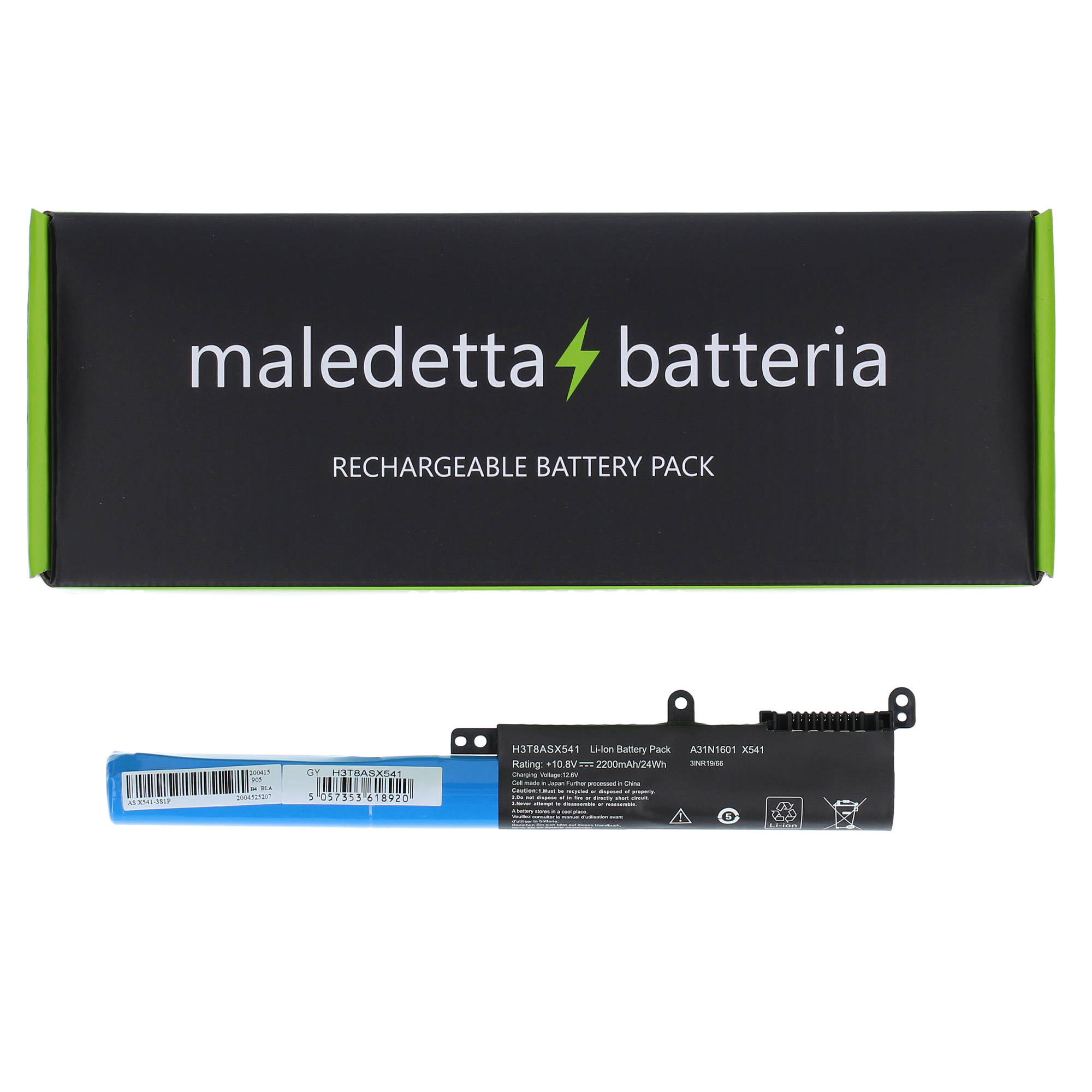 Asusc21n Batteria Sostitutiva 1347-02 Per Laptop ASUS - 7,5V 37Wh - Celle Di Grado A