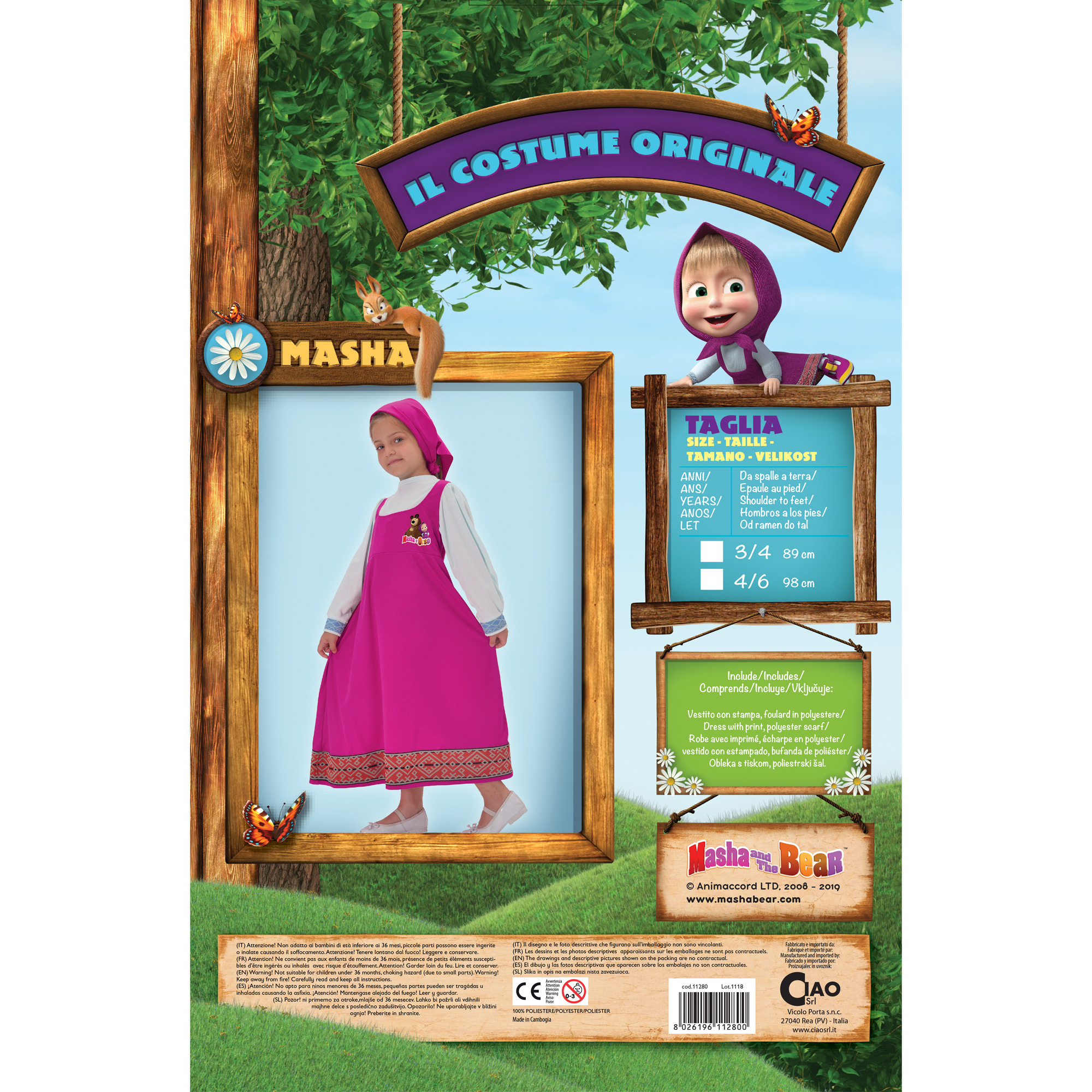 Costume masha sale 3 anni