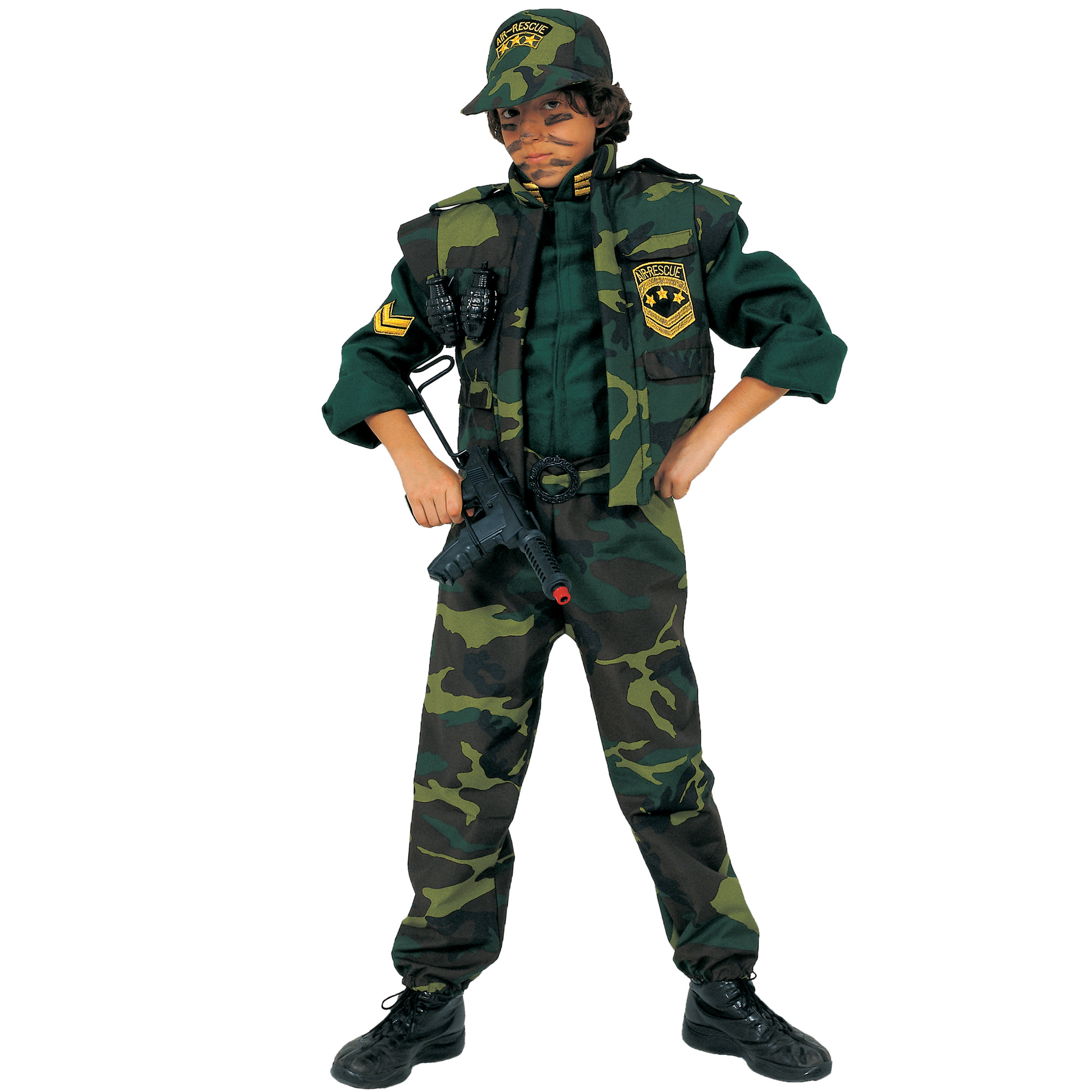 Soldato Militare Vestito Carnevale Carnevale Bimbo Costume - Main Image