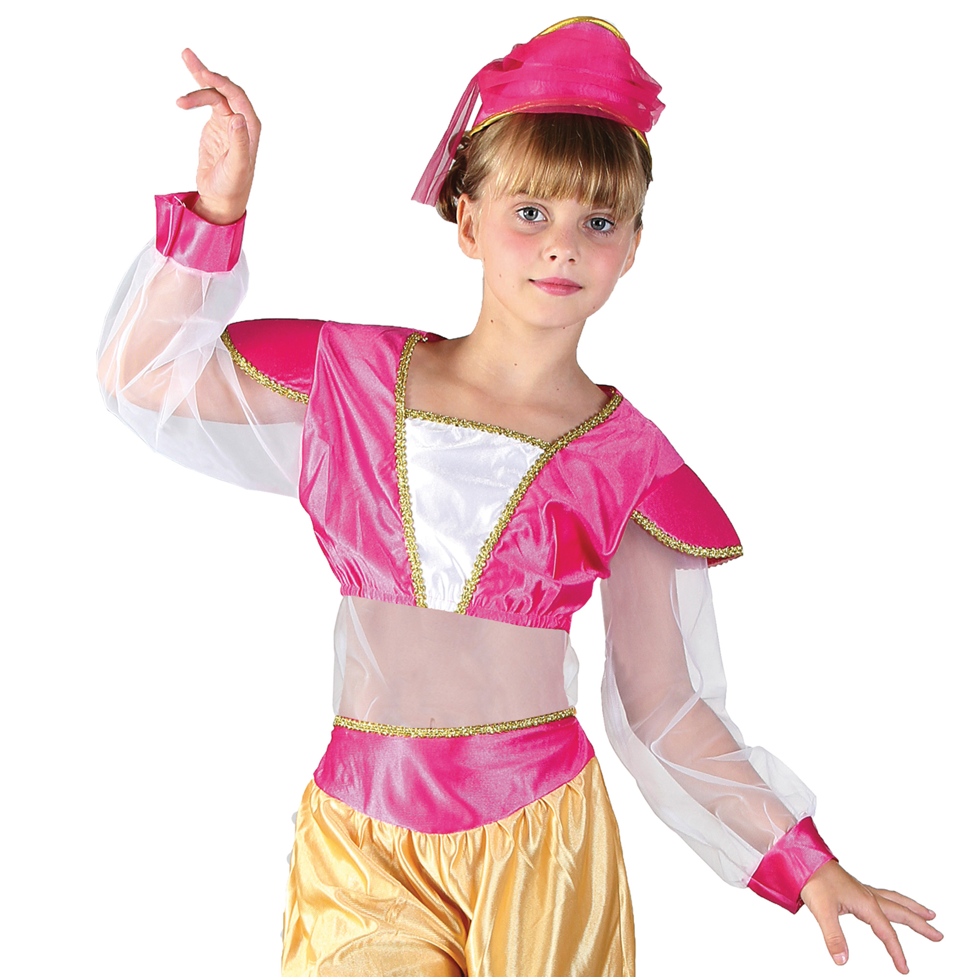 Ciao Abito Principessa Araba Jasmine Costume Carnevale Rosa Oro