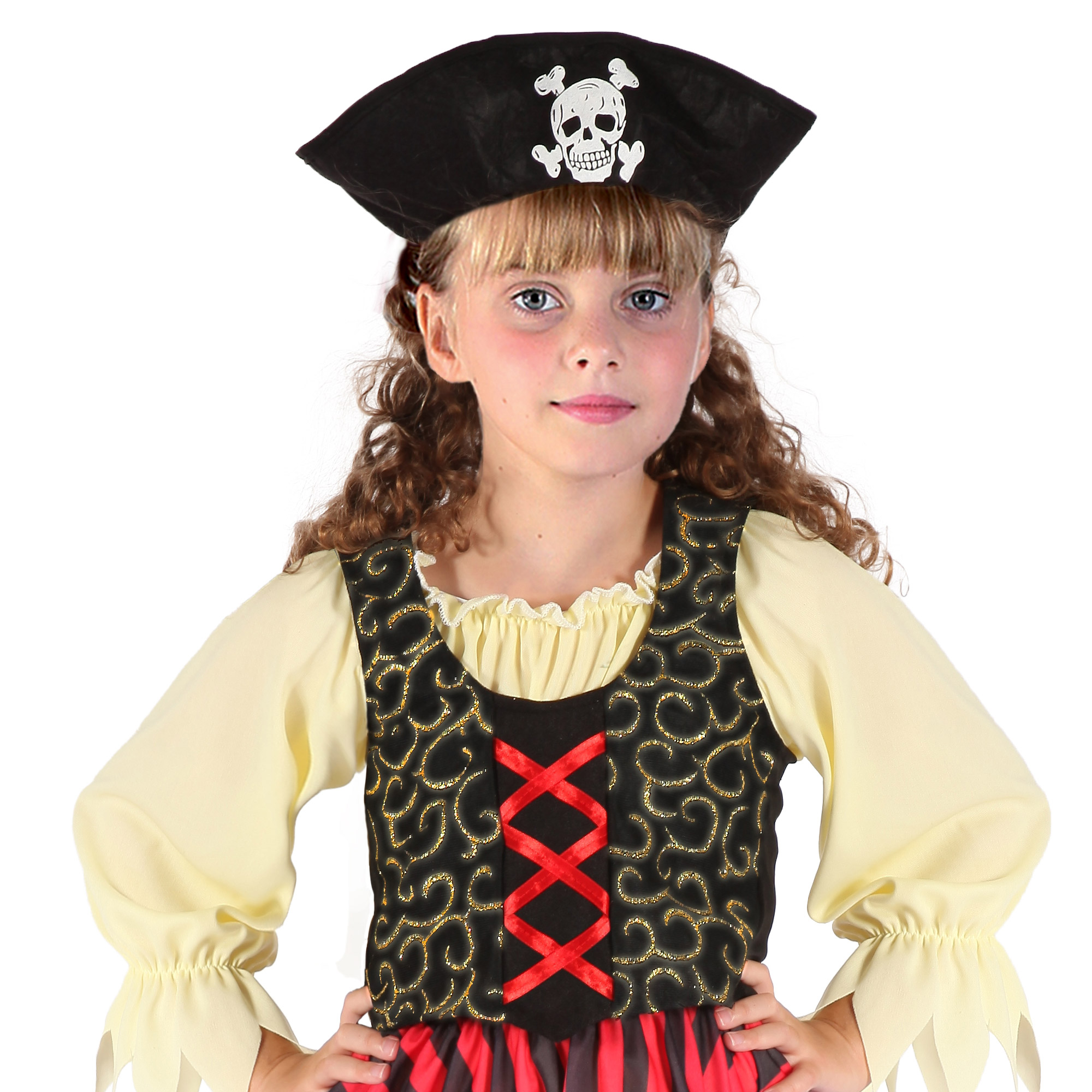 Ciao Abito Costume Carnevale Corsara Rosso con Cappello Bambina