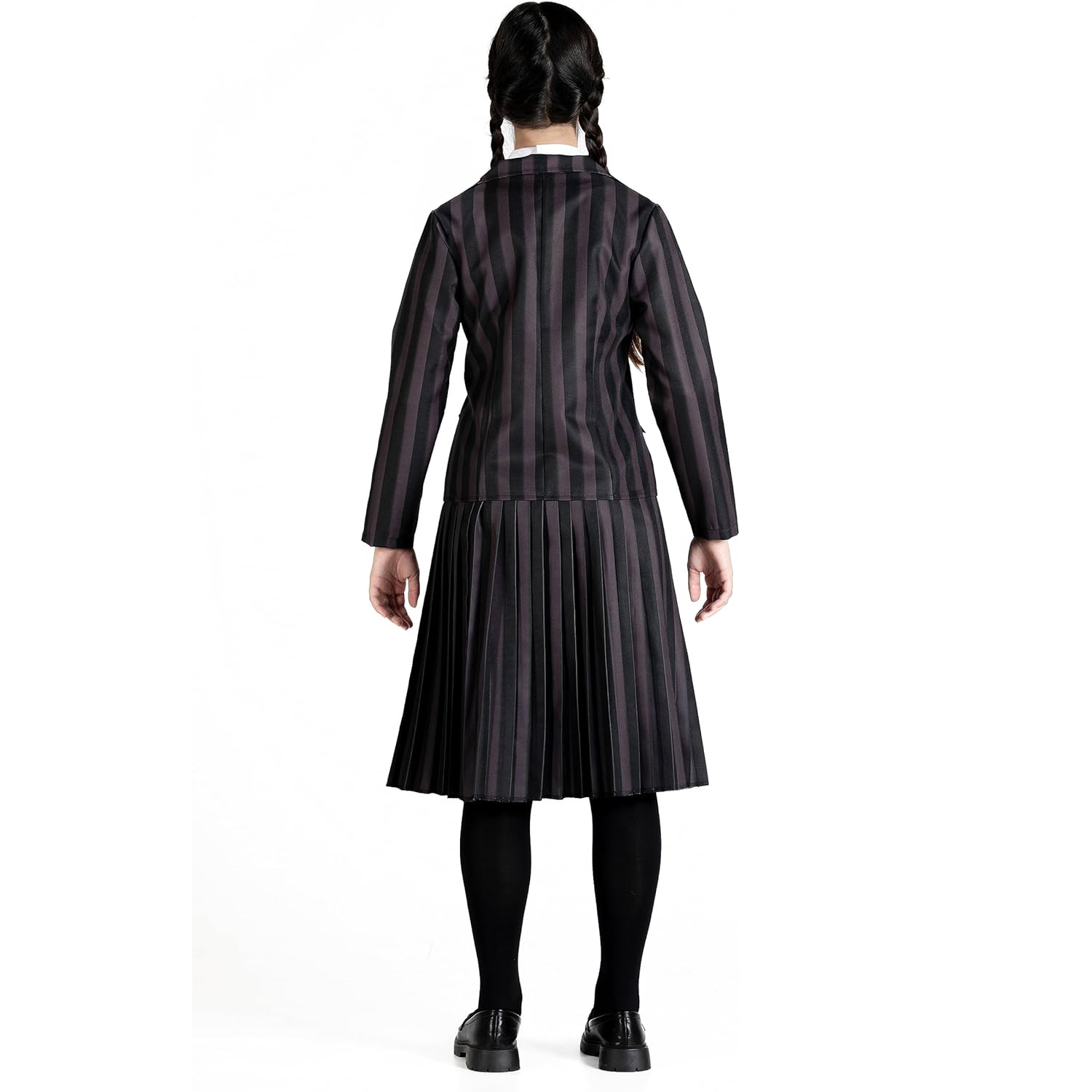 Mercoledì Addams Divisa Scuola Nevermore Academy Costume Halloween Bambina - Foto 6 di 8