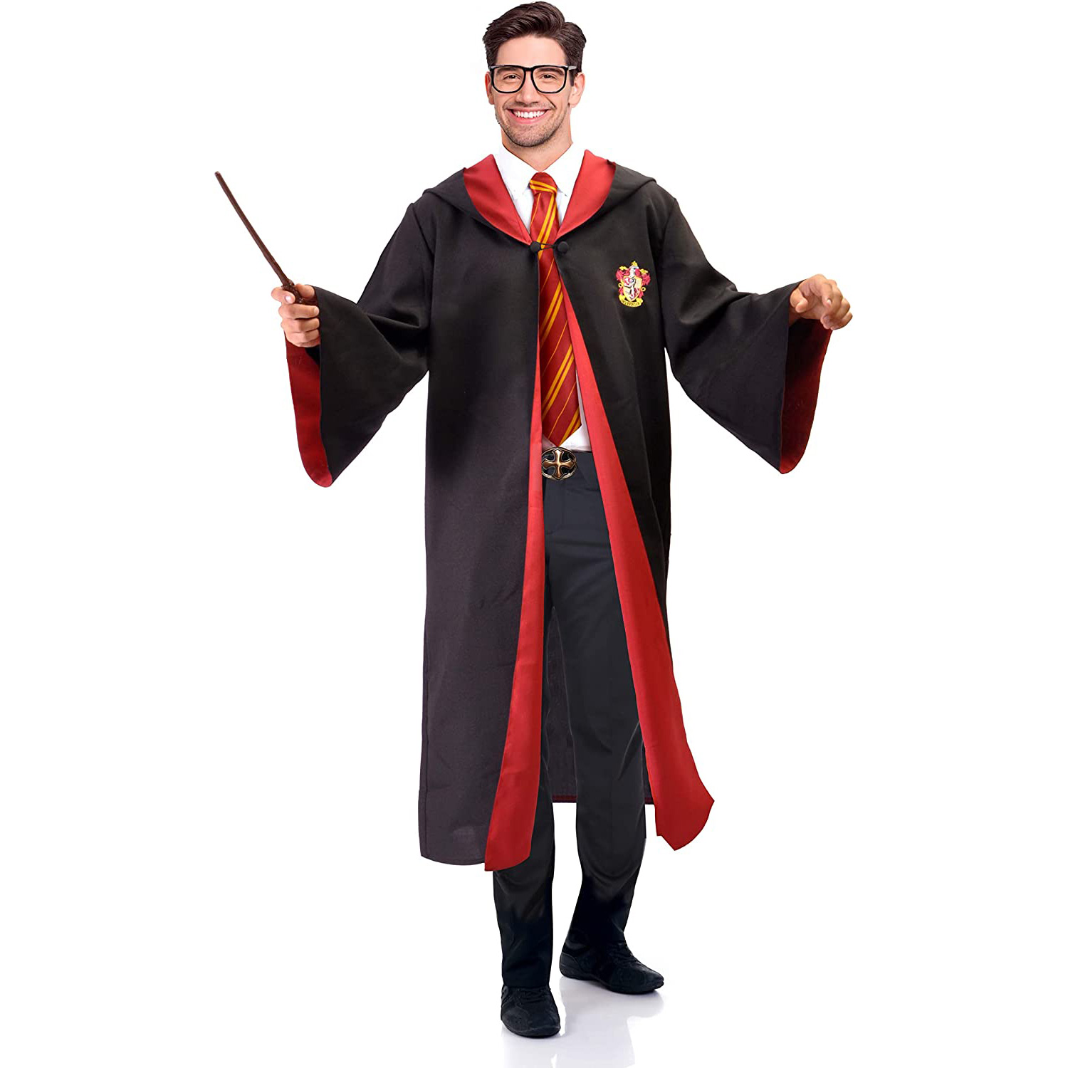 Costume Carnevale Mantello Harry Potter Grifondoro Taglia Unica