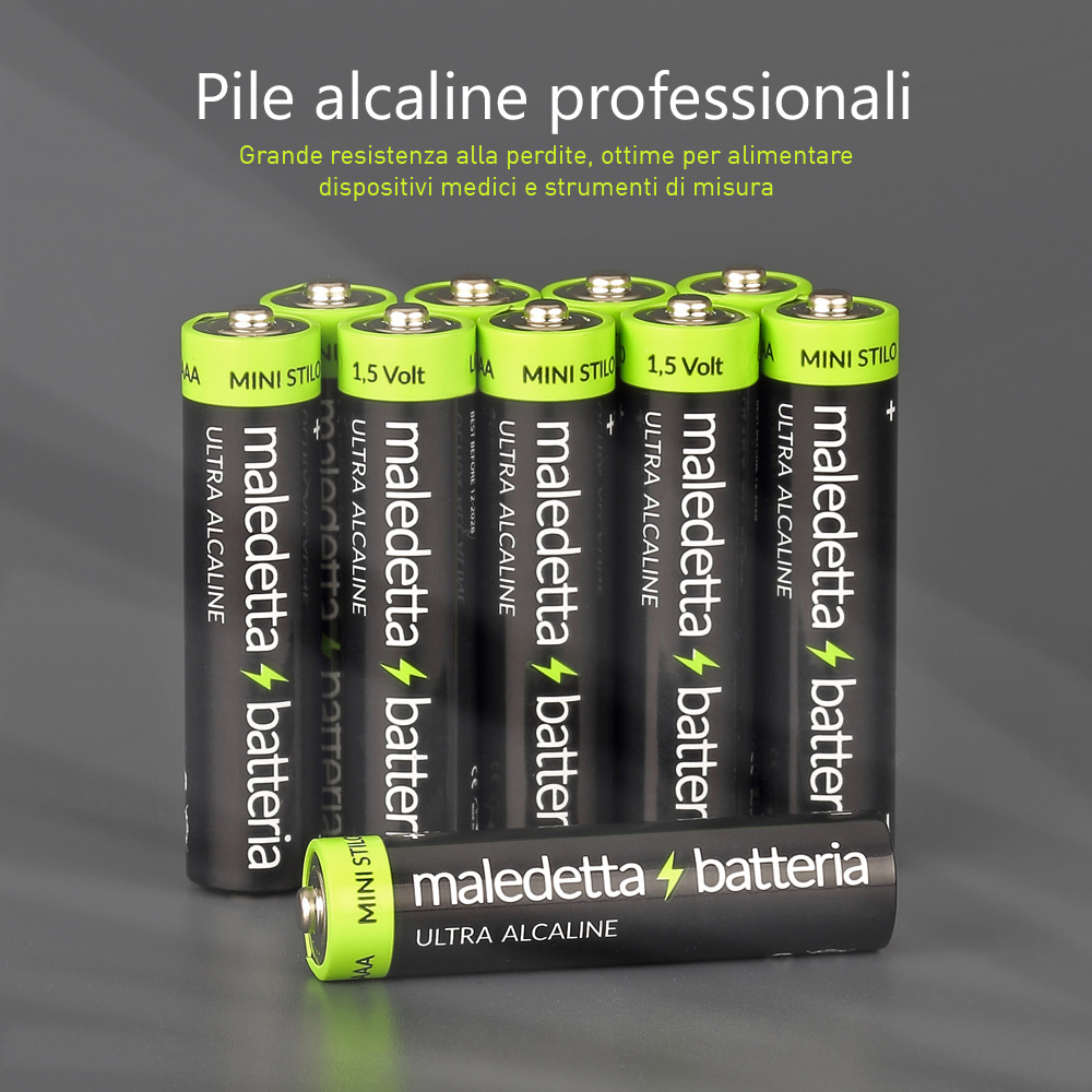 20 Pile Ministilo AAA LR03 Batterie MaledettaBatteria Alta Capacità